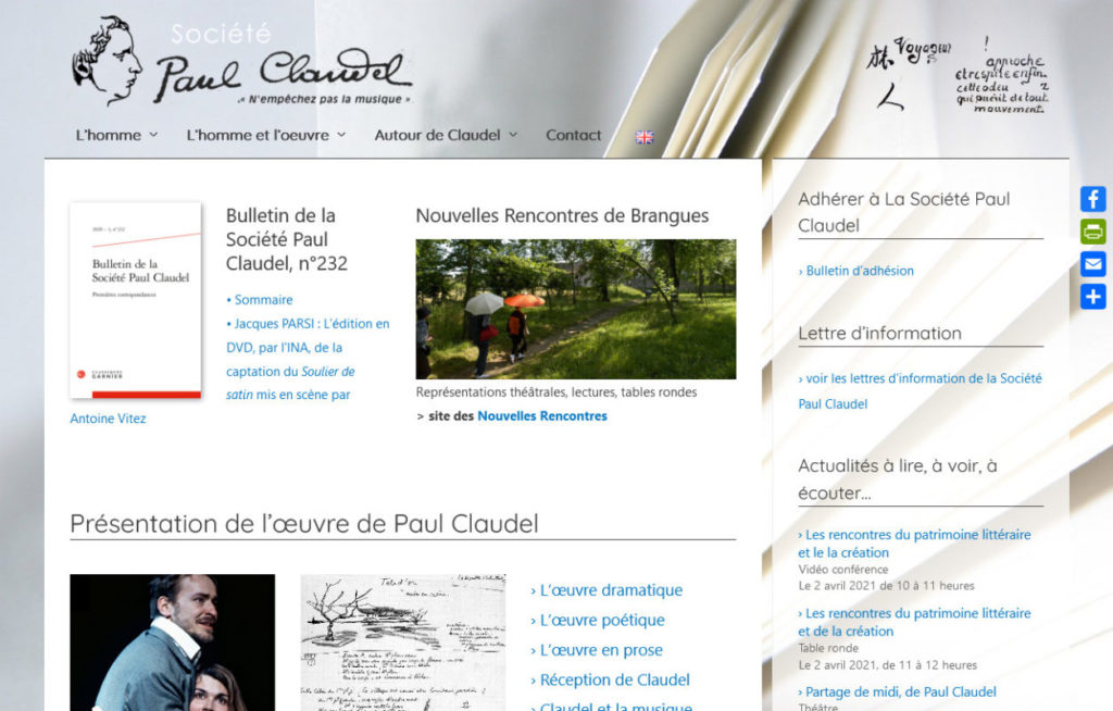 Société Paul Claudel - societe.paul-claudel.net